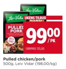 Meny Leiv Vidar pulled chicken/pork tilbud