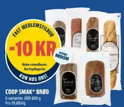 Coop Obs Coop Smak* Brød tilbud