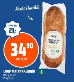 Coop Obs Coop matpakkebrød tilbud
