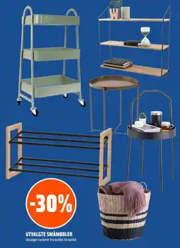 Coop Obs Utvalgte småmøbler tilbud