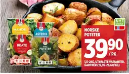Meny Gartner norske poteter tilbud