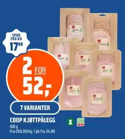 Coop Obs Coop kjøttpålegg tilbud