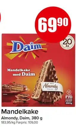 Spar Daim Mandelkake tilbud