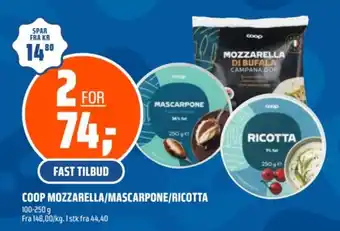 Coop mozzarella/mascarpone/ricotta