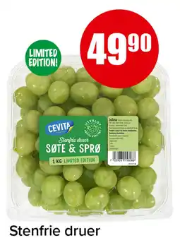 Spar Cevita stenfrie druer tilbud