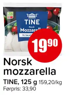Spar Tine mozzarella tilbud