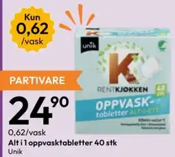 Gigaboks Unik oppvasktabletter tilbud
