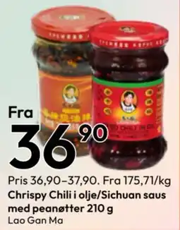 Gigaboks Lao Gan Ma Chrispy Chili i olje/Sichuan saus med peanøtter tilbud