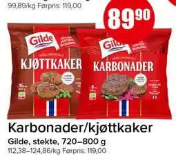 Spar Gilde karbonader/kjøttkaker tilbud