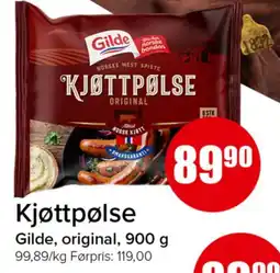 Spar Gilde kjøttpølse original tilbud