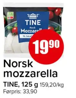 Spar Tine mozzarella tilbud