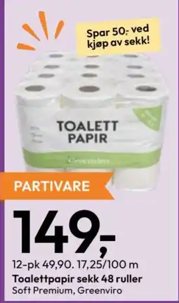 Gigaboks Greenviro Toalettpapir tilbud