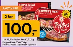 Gigaboks Peppes Pizza Farmer's Meat/Triple Meat tilbud