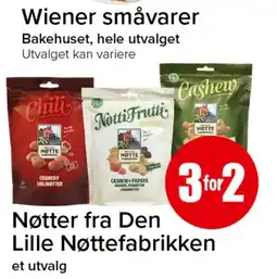 Spar Den Lille Nøttefabrikken Wiener småvarer tilbud