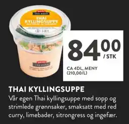 Jacobs Vår egen Thai kyllingsuppe tilbud