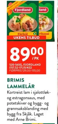 Jacobs Fjordland Brimis Lammelår tilbud