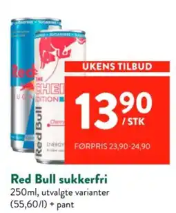 Jacobs Red Bull sukkerfri tilbud