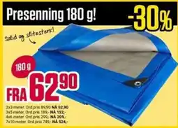 Europris Presenning 180 g tilbud