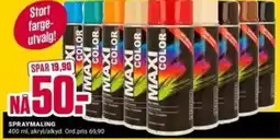 Europris Maxi Color Spraymaling tilbud