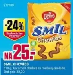 Europris Freia Smil Chewies tilbud