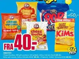 Europris Olw snacks tilbud