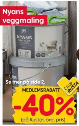 Rusta Nyans veggmaling tilbud
