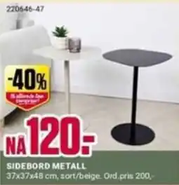 Europris Sidebord metall tilbud