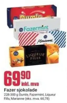 Europris Fazer sjokolade tilbud