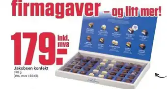 Europris Jakobsen konfekt tilbud