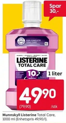 Rusta Munnskyl Listerine Total Care tilbud