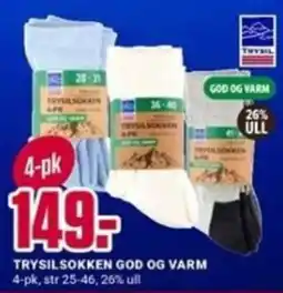 Europris Trysil sokken god og varm tilbud
