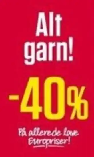 Europris Alt garn! tilbud