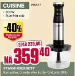 Europris Cuisine stavmiksersett tilbud