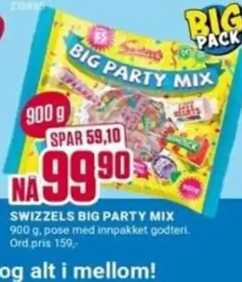 Europris Swizzels big party mix tilbud