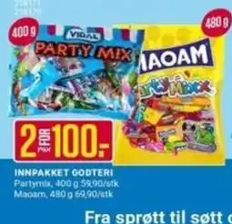 Europris Vidal party mix tilbud