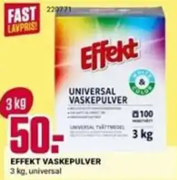 Europris Effekt vaskepulver tilbud