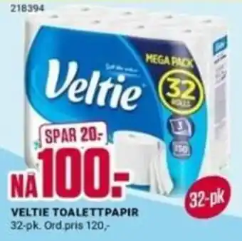 Veltie toalett papir