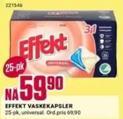 Europris Effekt vaskekapsler tilbud