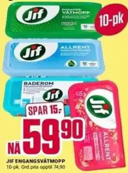 Europris Jif engangsvåtmopp tilbud