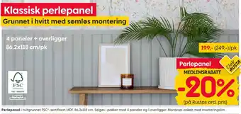 Rusta Perlepanel tilbud