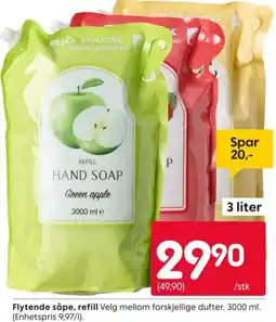 Rusta Flytende såpe, refill tilbud
