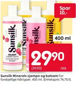 Rusta Sunsilk Minerals sjampo og balsam tilbud