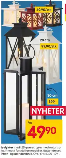 Rusta Lyslykter tilbud