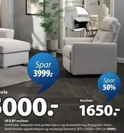 JYSK VEJLBY recliner tilbud