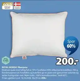 JYSK ROYAL NORDIC fiberpute tilbud