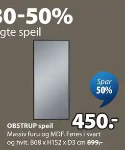 JYSK OBSTRUP speil tilbud