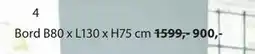 JYSK Bord B80 x L130 x H75 cm tilbud