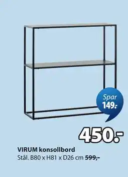 JYSK VIRUM konsollbord tilbud
