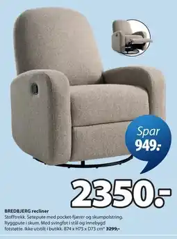JYSK BREDBJERG recliner tilbud