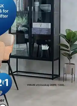 JYSK VIRUM vitrineskap tilbud